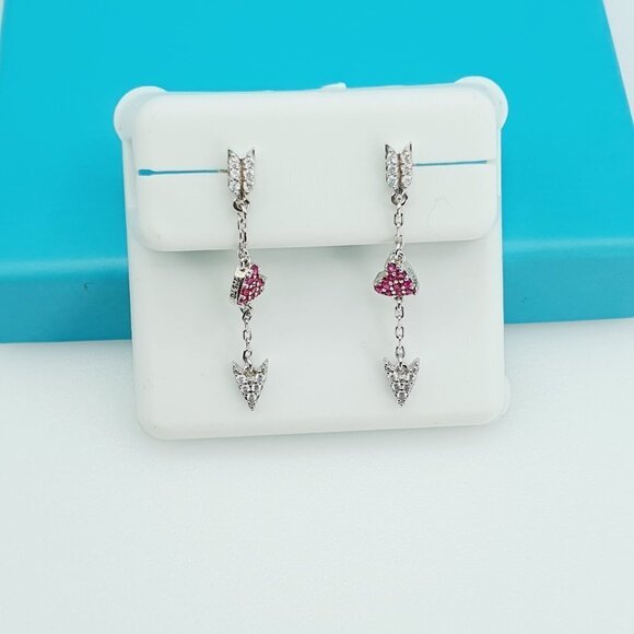 "925 Sterling Silver CZ Beautiful Earrings for Women, 1USPAR4254 - Picture 9 of 11